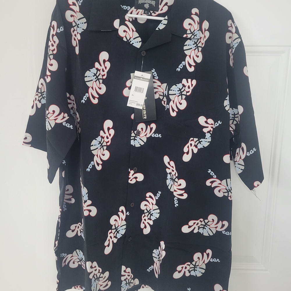 Rocawear Black and White Graphic Men's Shirt